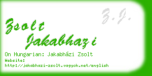 zsolt jakabhazi business card
